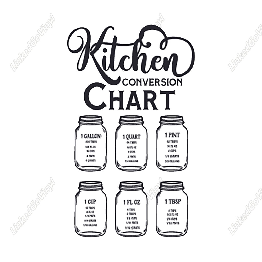 5. Free Kitchen Bottle Conversion Chart SVG Files