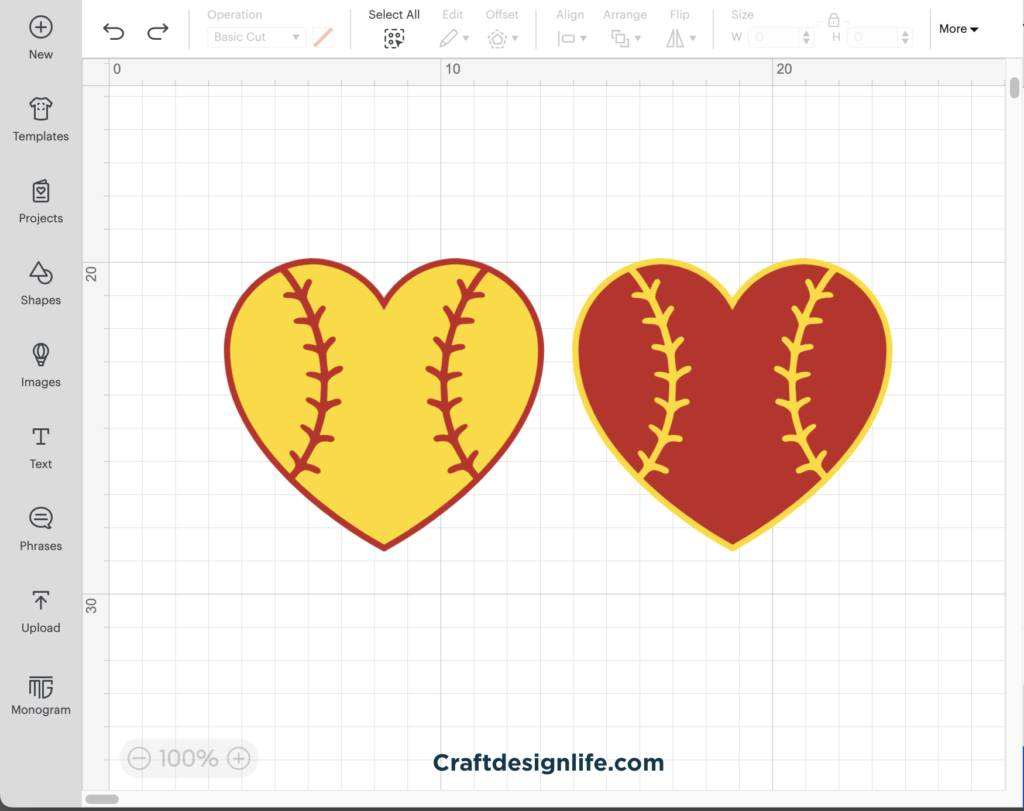 Softball Heart Free SVG Files