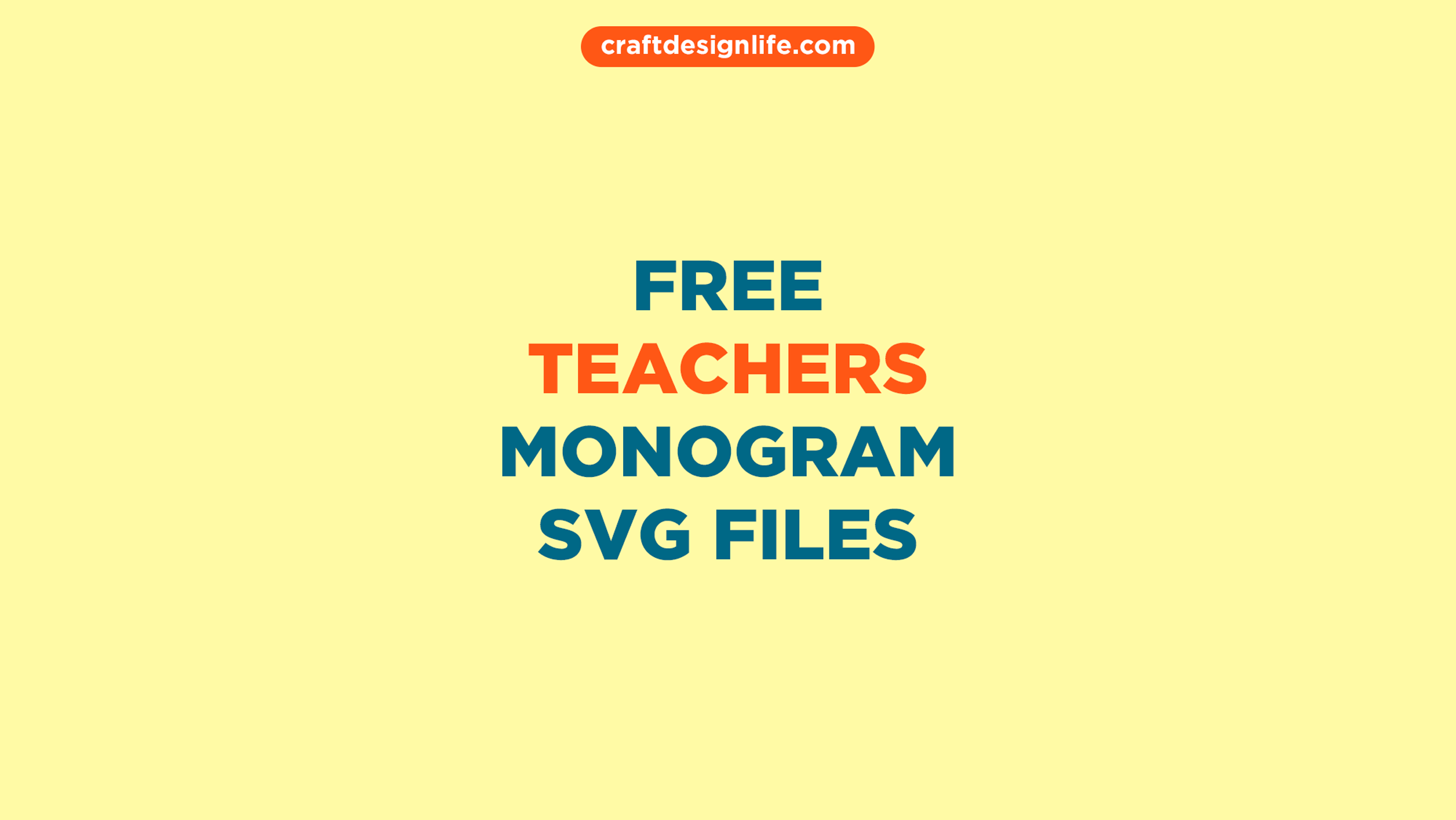 Teacher Monogram Free SVG Files